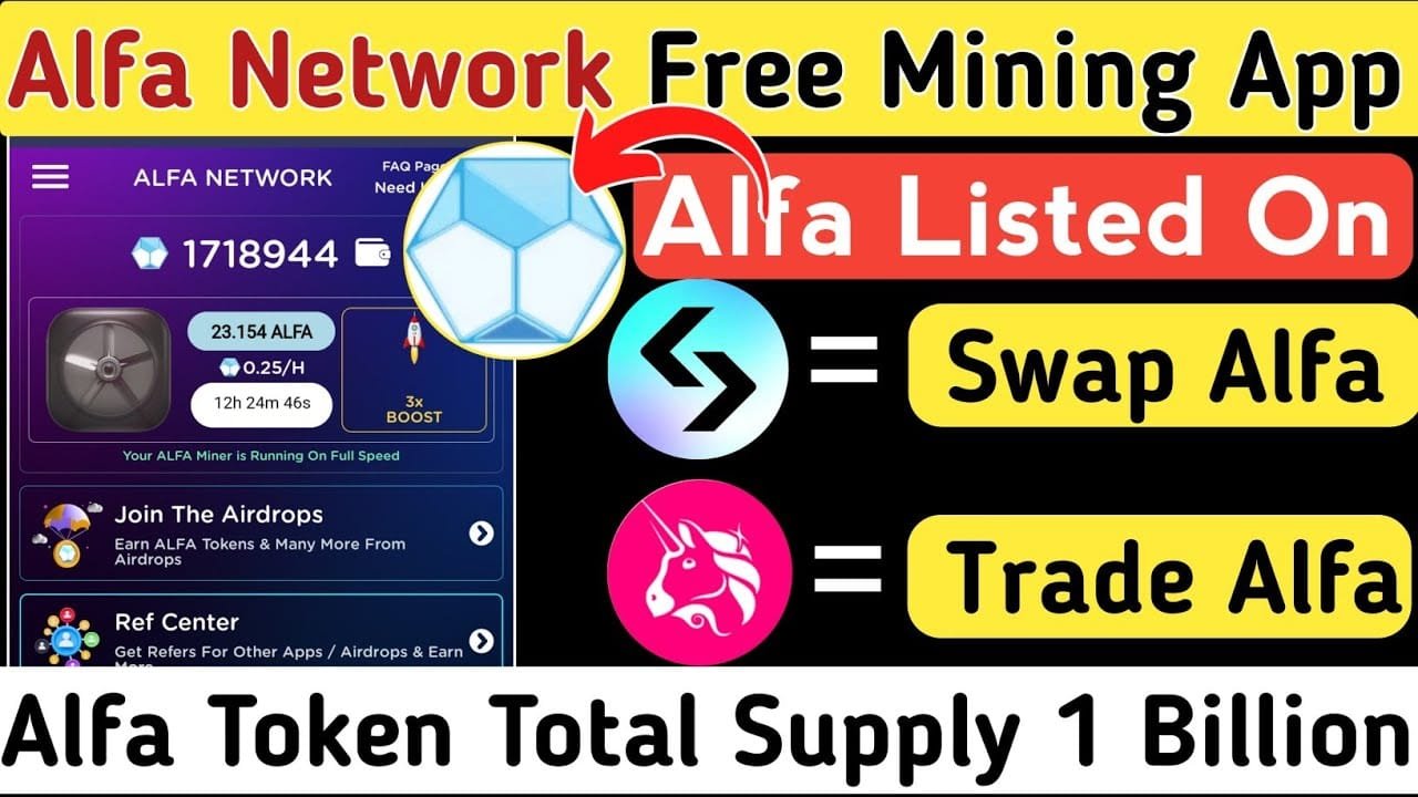 Alfa Network Free Mining App Full Guide | How To