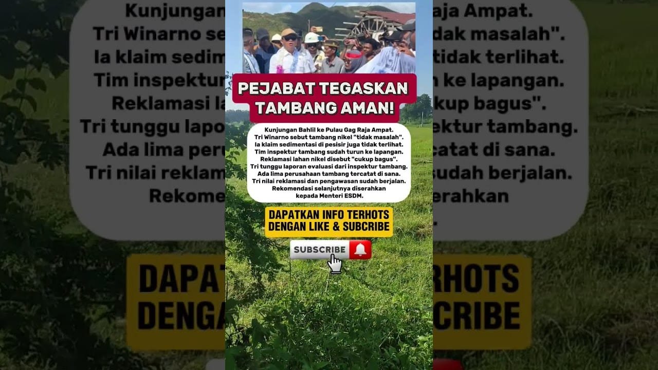 Pejabatbtegaskan Tambang Aman! #news #berita #breakingnews