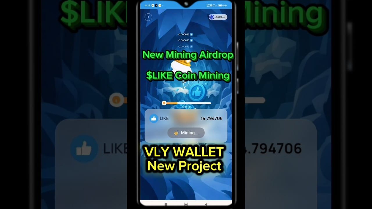 Like Coin New Mining App! New Crypto Airdrop Project! #airdrop