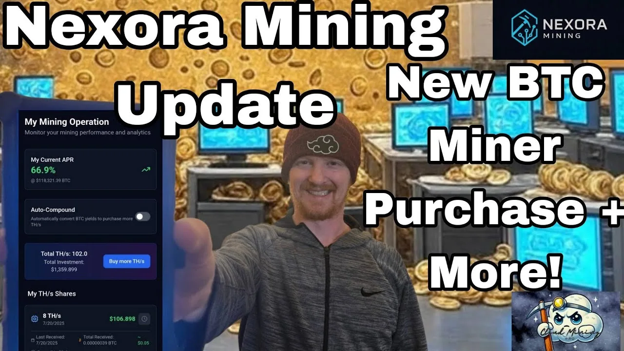 Nexora Mining Update + Btc Miner Purchase Tutorial