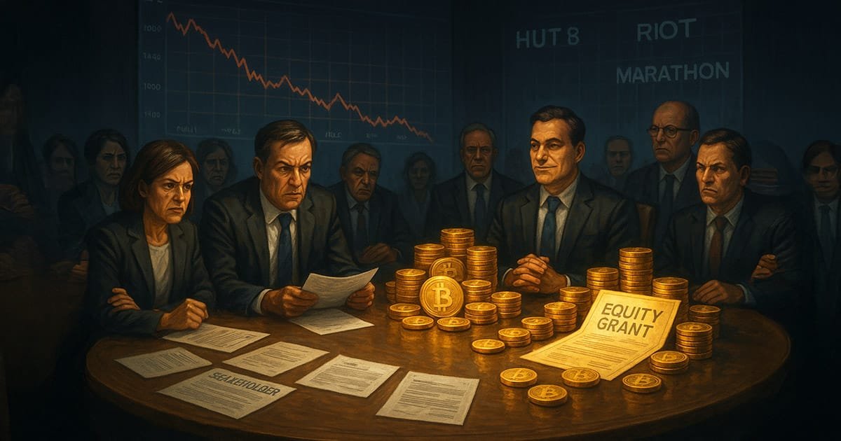 Shareholders push back against high pay for public Bitcoin miner execs after record equity grants