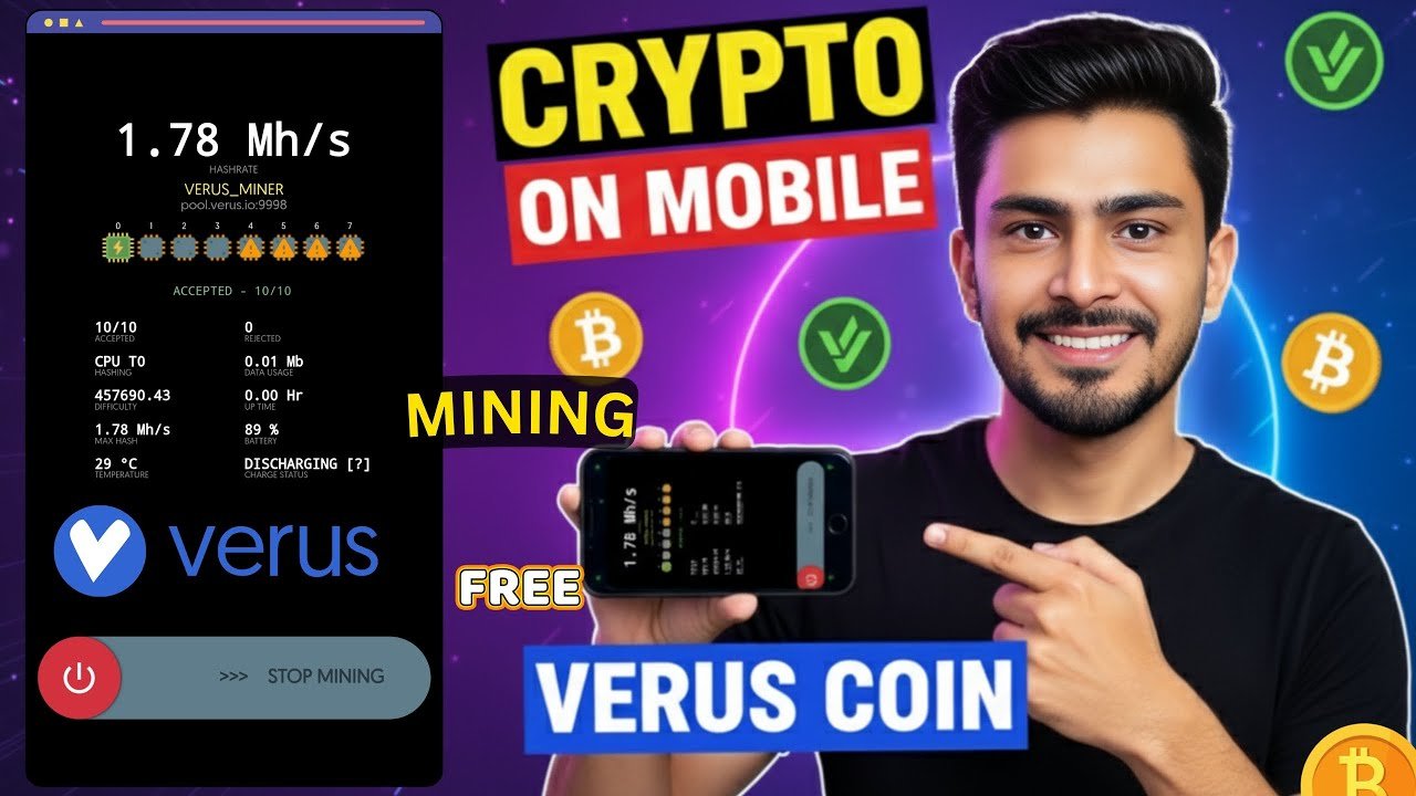 Mobile Mining For Beginners | Verus Miner | Real Crypto