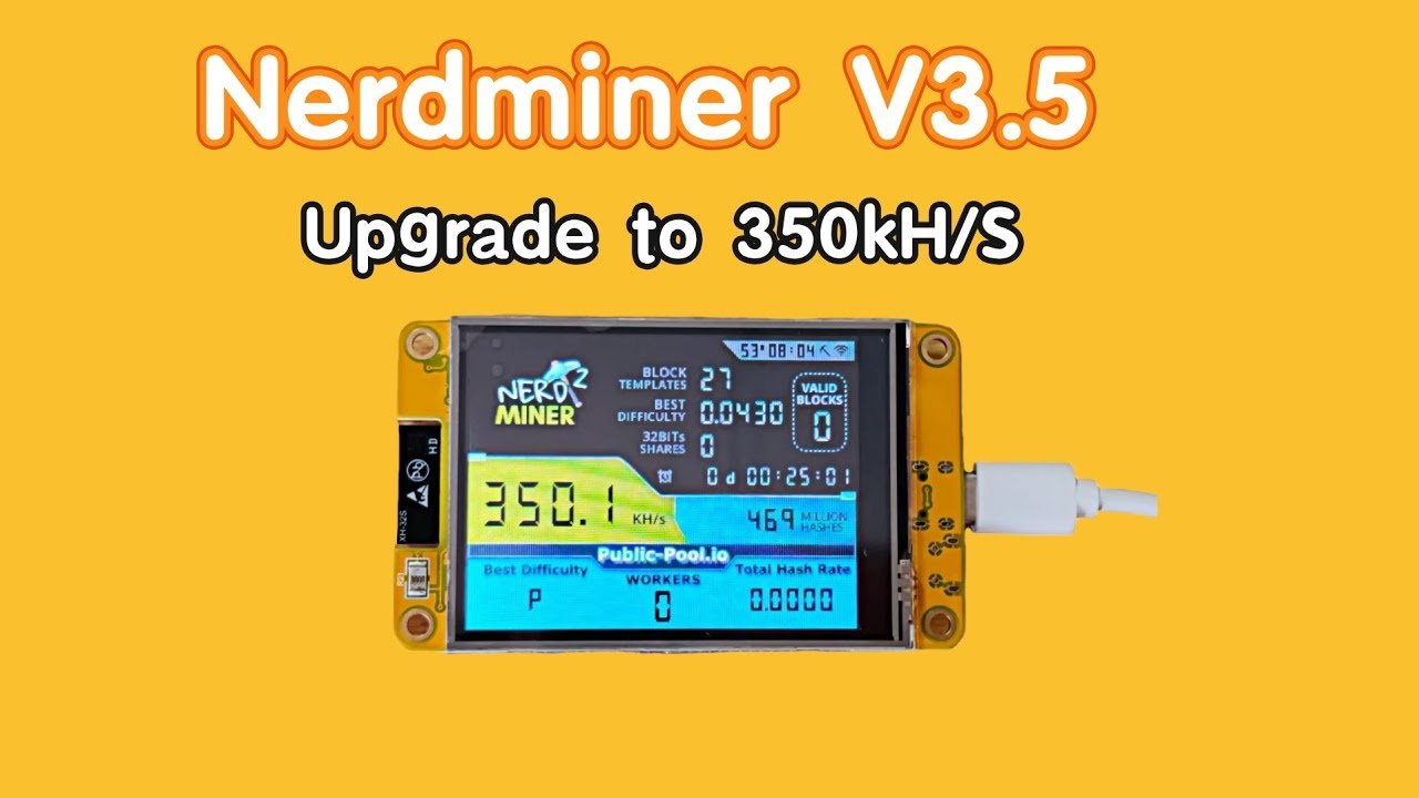 Nerdminer Up Grade 350k Bitcoin Mining At Home For Beginners