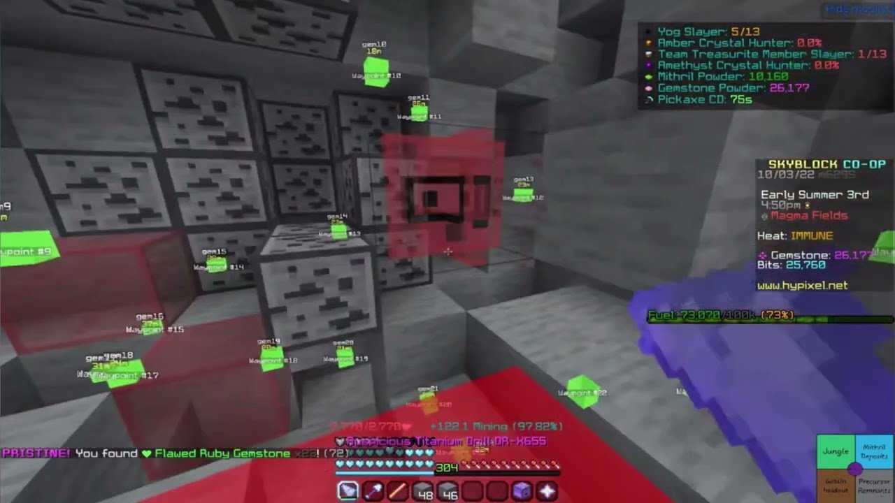 Hypixel’s Newest Improved Gemstone Mining Macro Mod Make 723m+ Afk