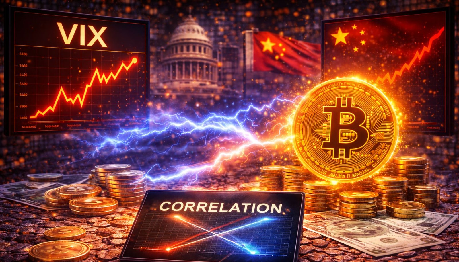 VIX–Bitcoin Correlation Re-Emerges Amid Political And Monetary Uncertainty