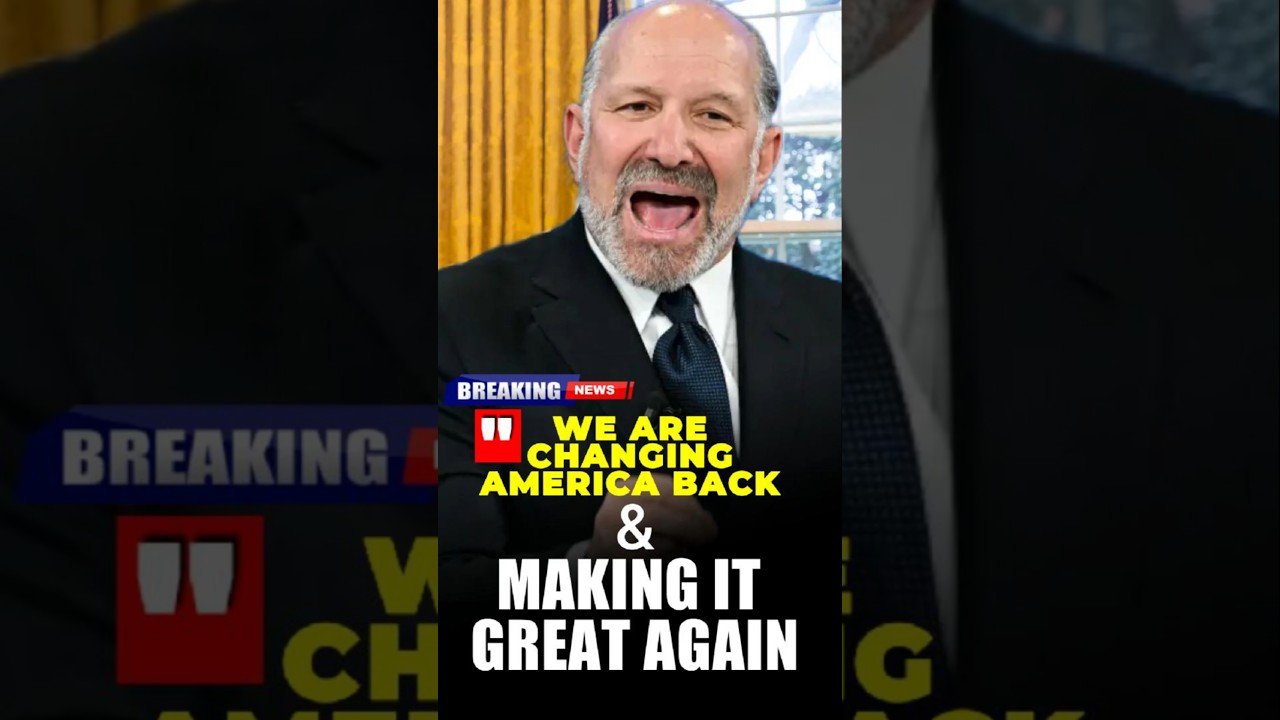 Breaking: "we're Changing America Back!". Lutnik Credits Trump For Making