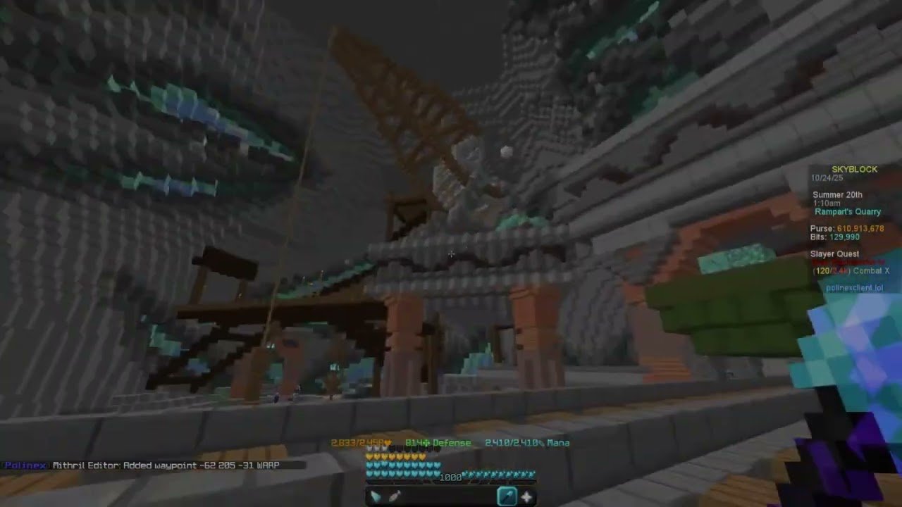 New Custom Mithril Macro Route Hypixel Skyblock Mining Macro 2026