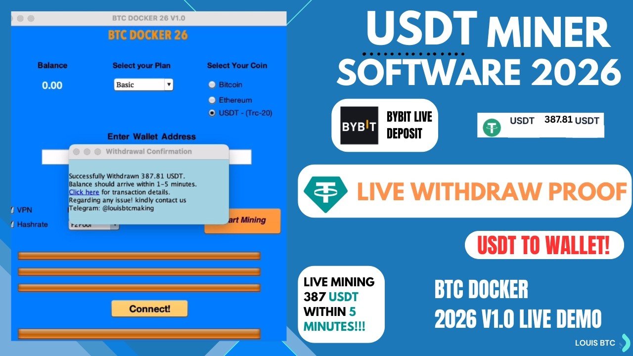 Btc Docker Miner 2026 | Mining Software Overview | Usdt